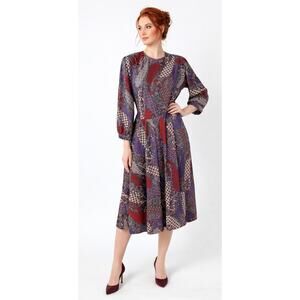 JENNIFER GEE Women's Vintage Paisley Midi Dress XL